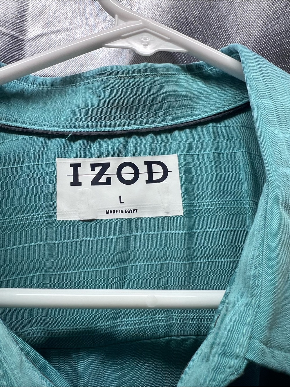 Izod Men's Teal Button-Down Shirt